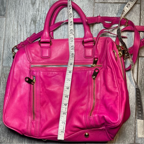 Cynthia Rowley pink Handbag Leather Bowler  Crossbody Adjustable Purse B… - Picture 13 of 13
